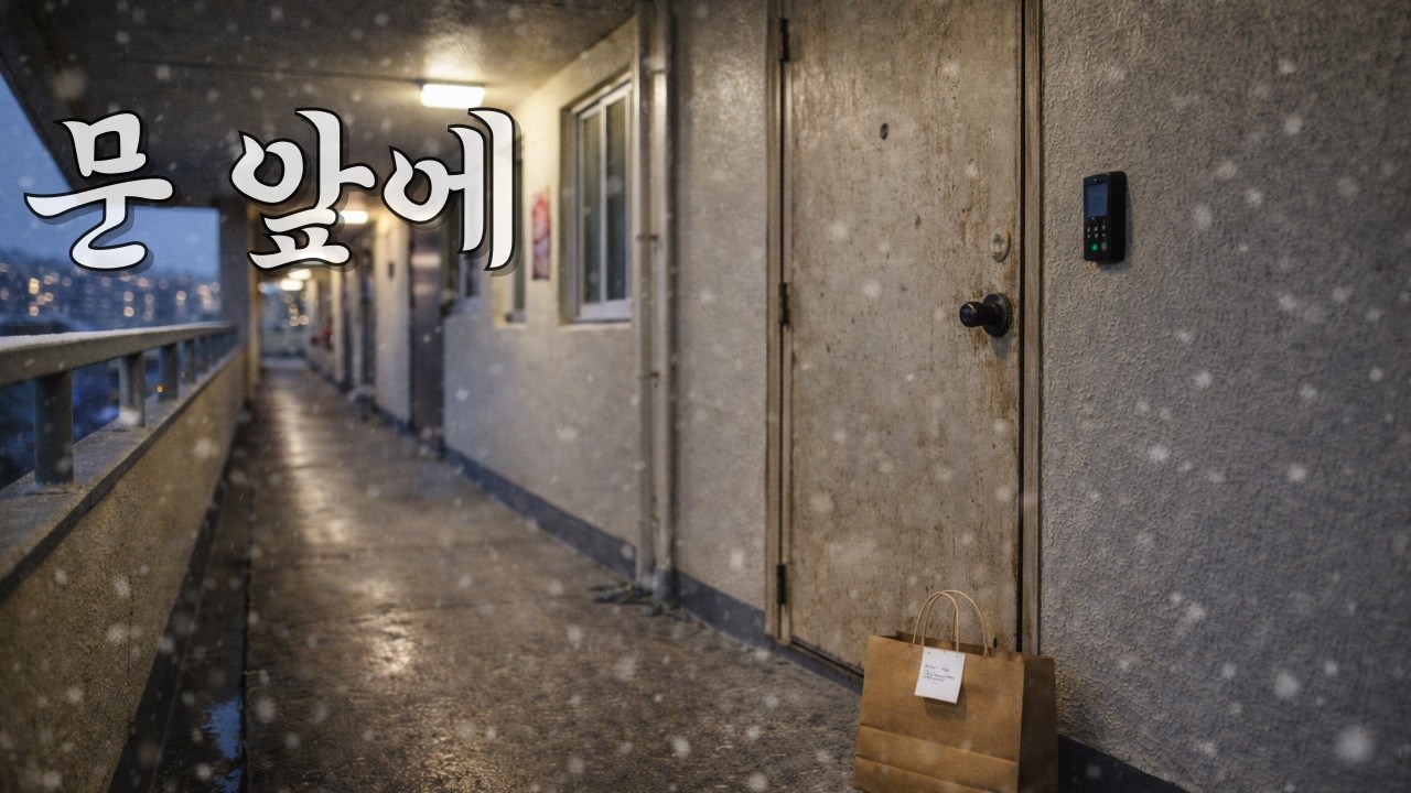 설날,   문 앞에 놓인 작은 봉투