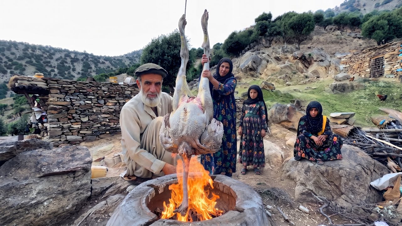 Peaceful Mountain Life | Traditional Village Cooking Over an Open Fire | Simple Life, Amazing Food 🏡