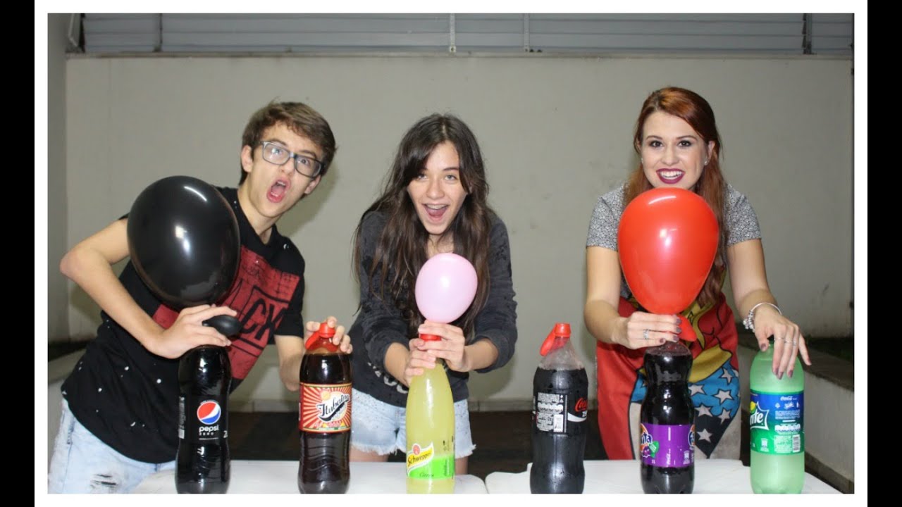 Mentos + Refrigerante + Bexigas - Rick, Fabi Santina e Carol