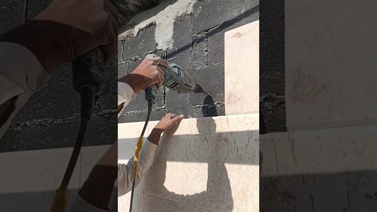 أسهل طريقة لتركيب الحجر بالطريقة الميكانيكية 💪 بالخليج