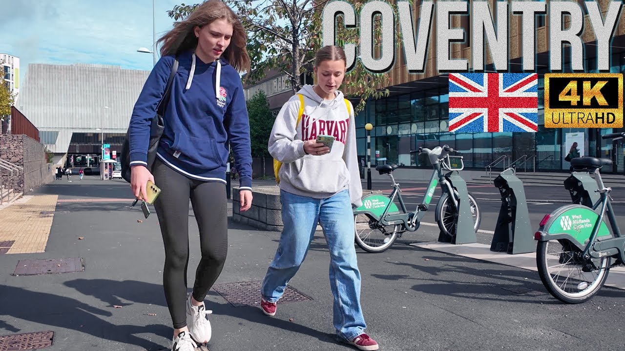Coventry - City Tour 2024| Walking The Streets of Coventry | Central Coventry Walk [4K HDR]