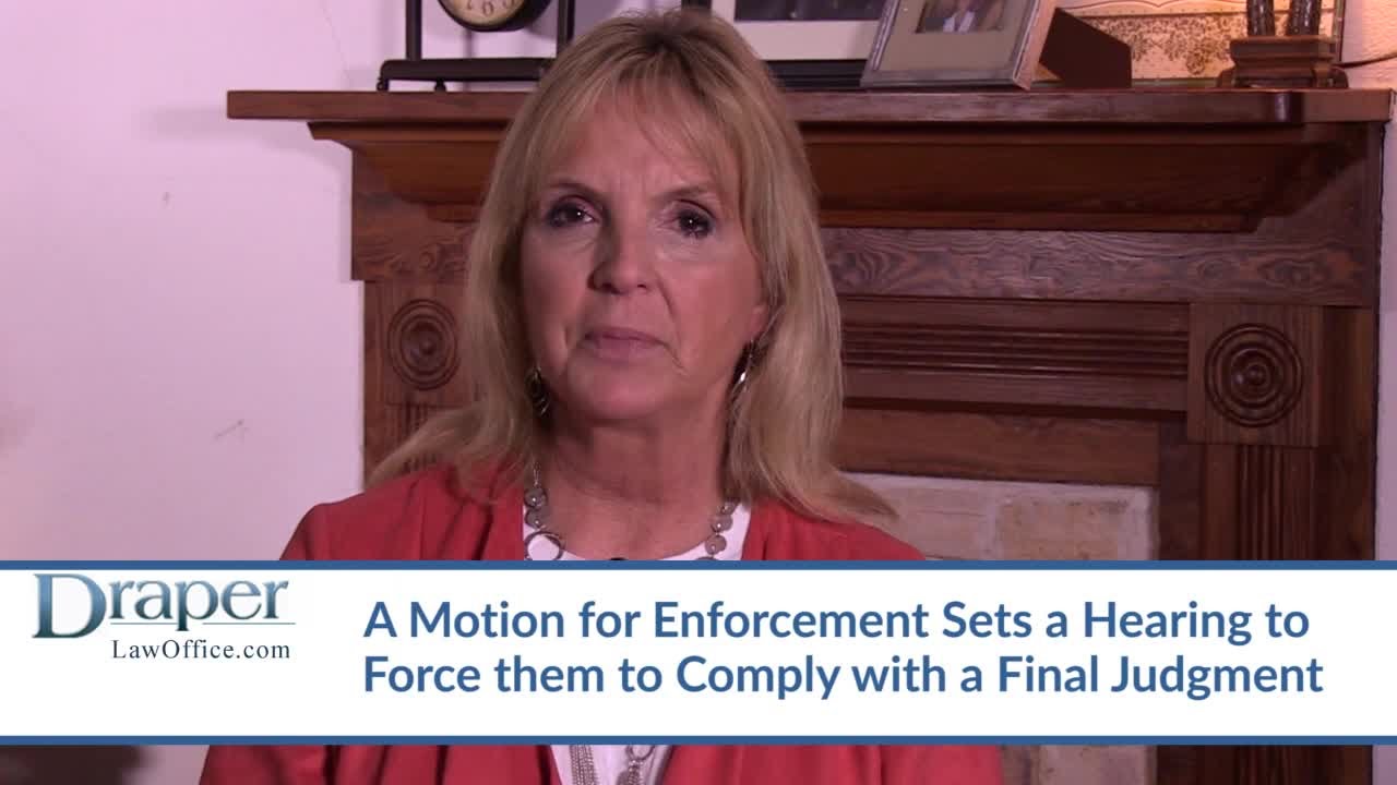 Enforcing Court Orders Or Final Judgments In A FL Divorce &ndash; Family Law Attorney Linda Gruszynski