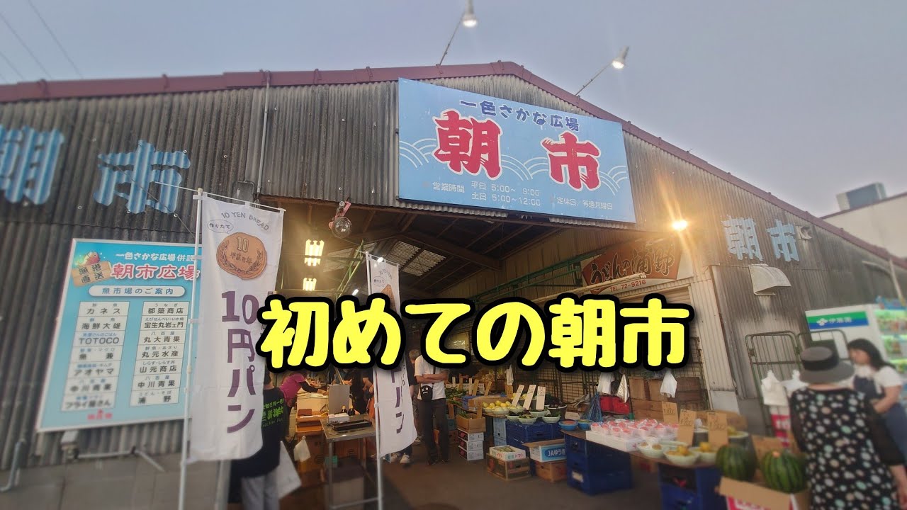 ぼっち女が一色町の市場へ！一色さかな広場の朝市とさかな村✨