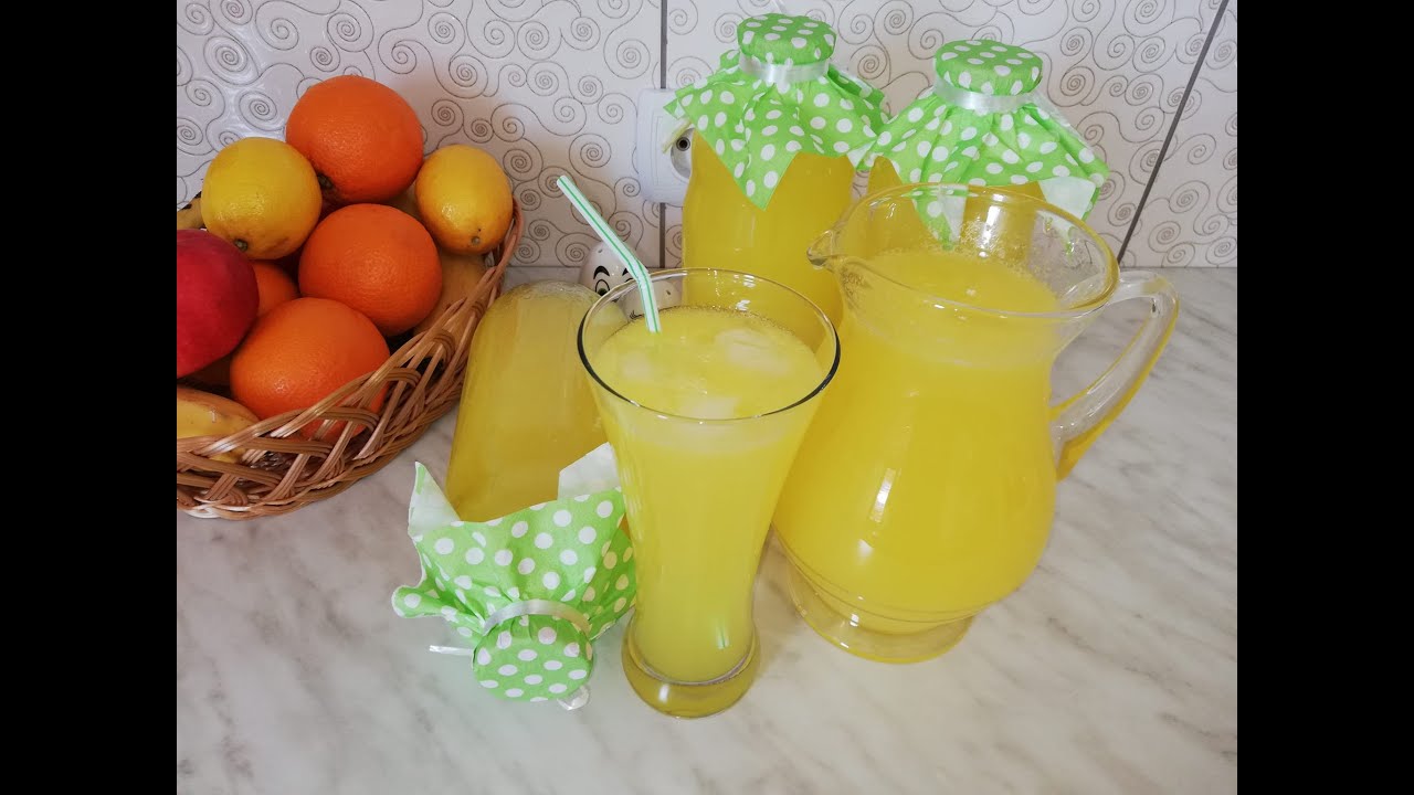 домашний апельсиново-лимонный сок без варки