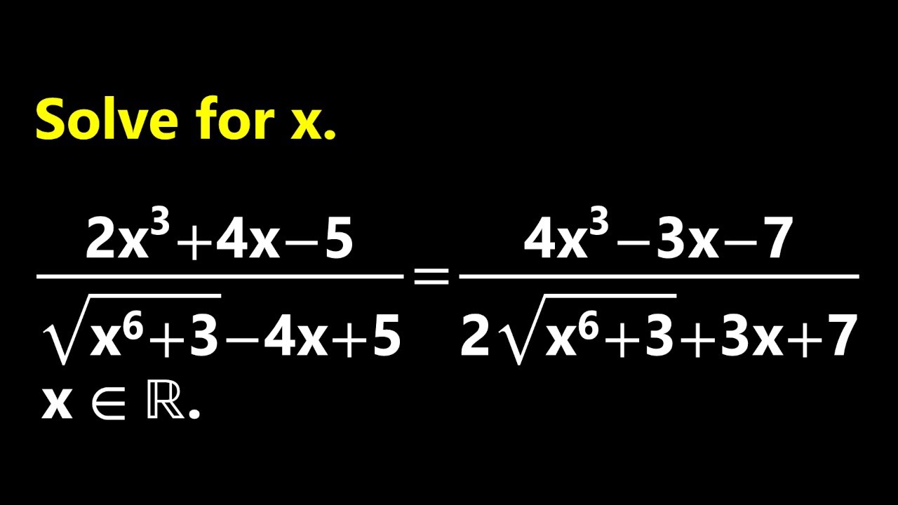 Solving a Monster Equation With a Simple Symmetry Trick