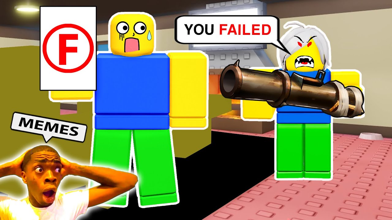 Oops, I FAILED MY MATH TEST IN ROBLOX - Funny Moments ALL Endings | Roblox Bacon Strong