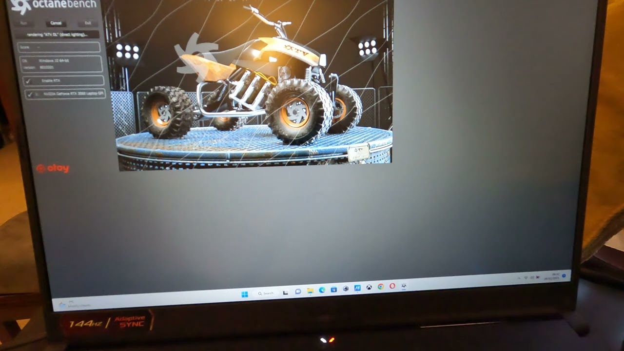 checked RYZEN76800H RTX 3060 for Asus laptop #Octanebench test