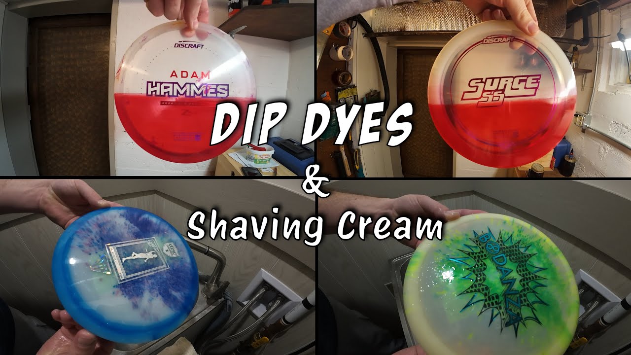 I love dyeing my discs: more shaving cream & dip dyes