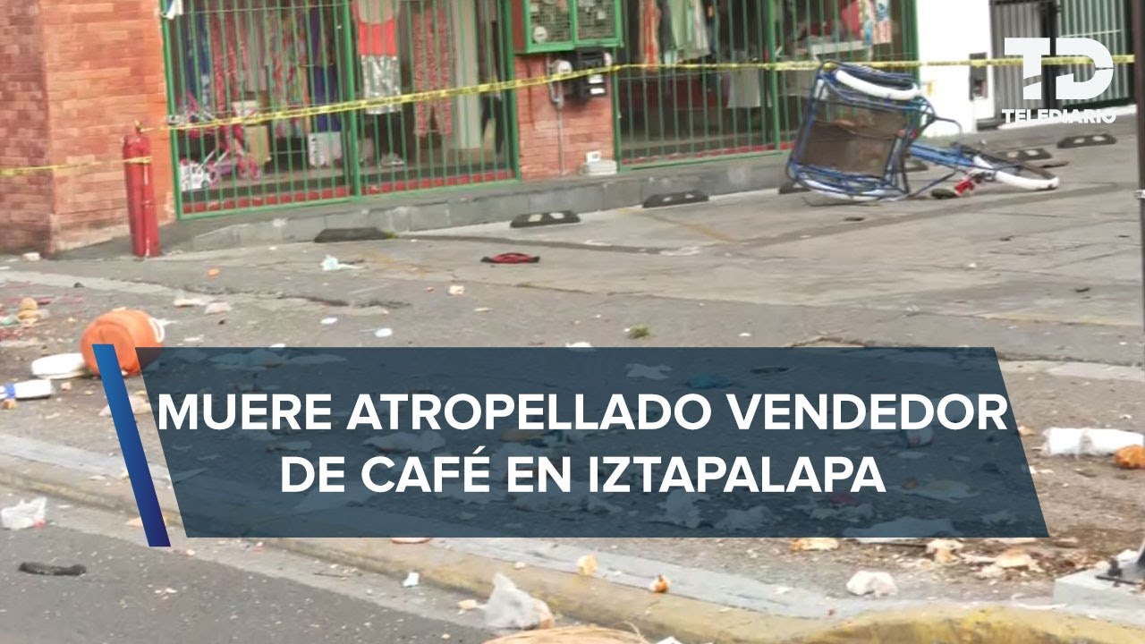 Ambulancia arrolla triciclo para venta de café y mata a trabajador en Iztapalapa