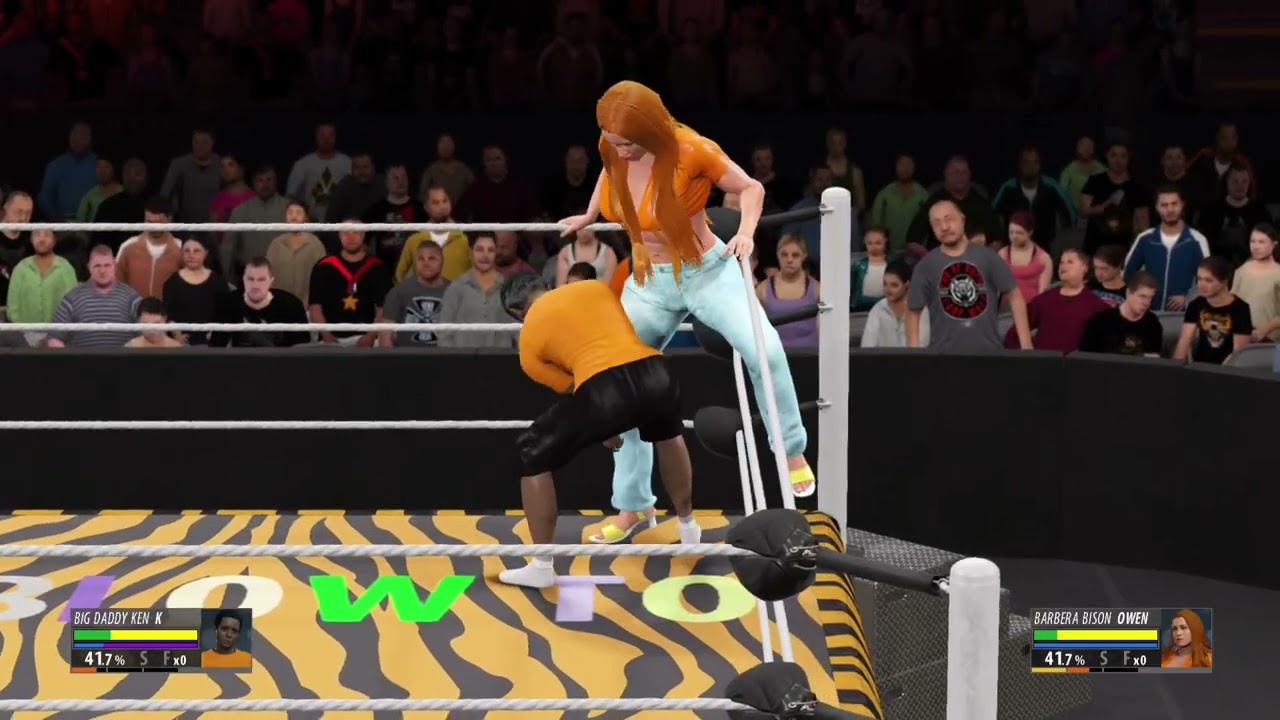 WWE 2K16: Low blow To Barbara Bison Owen