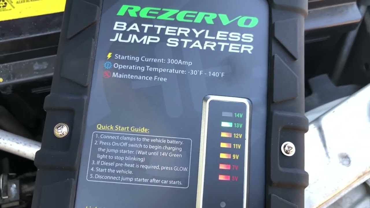 REZERVO Batteryless Ultra Capacitor Jump Starter