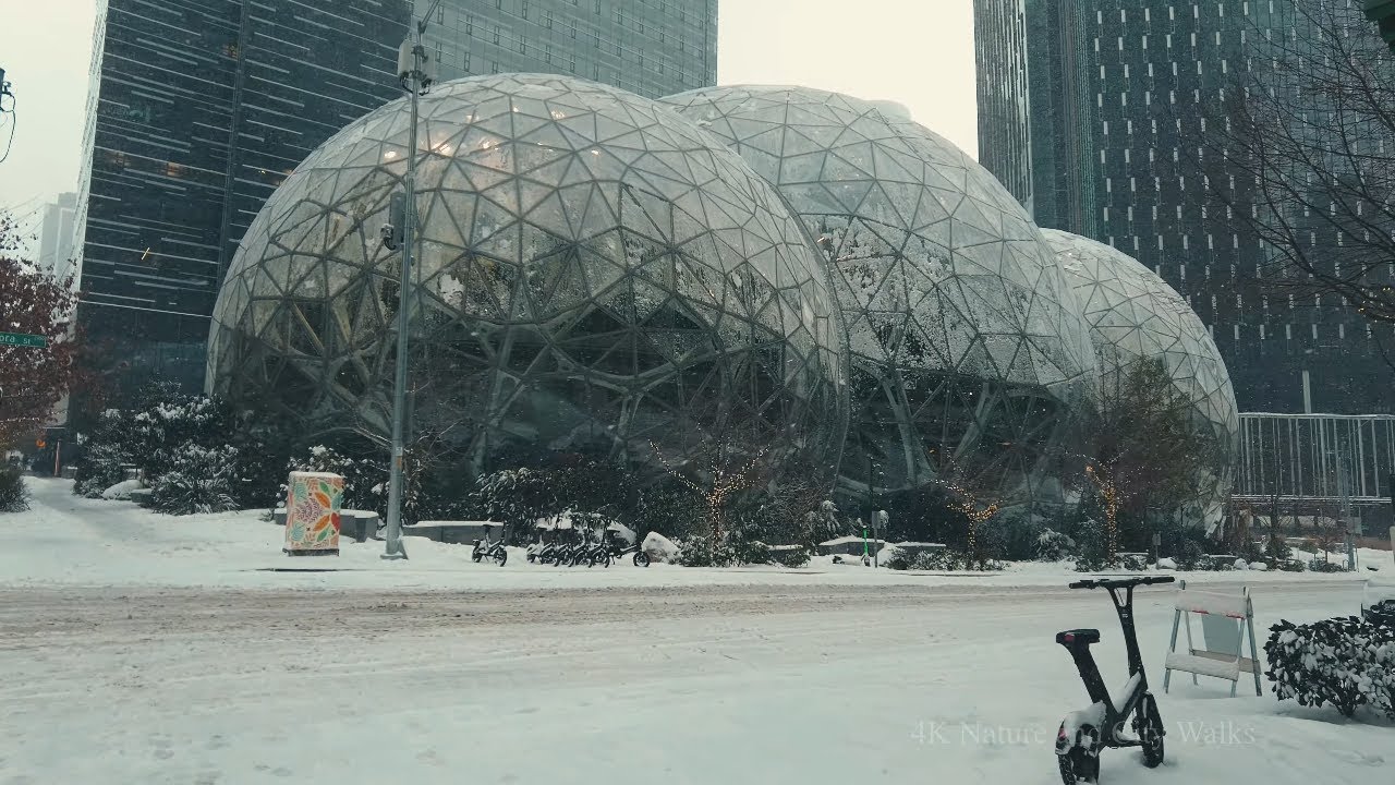 Seattle Snow Fall Walk, Downtown to Queen Anne