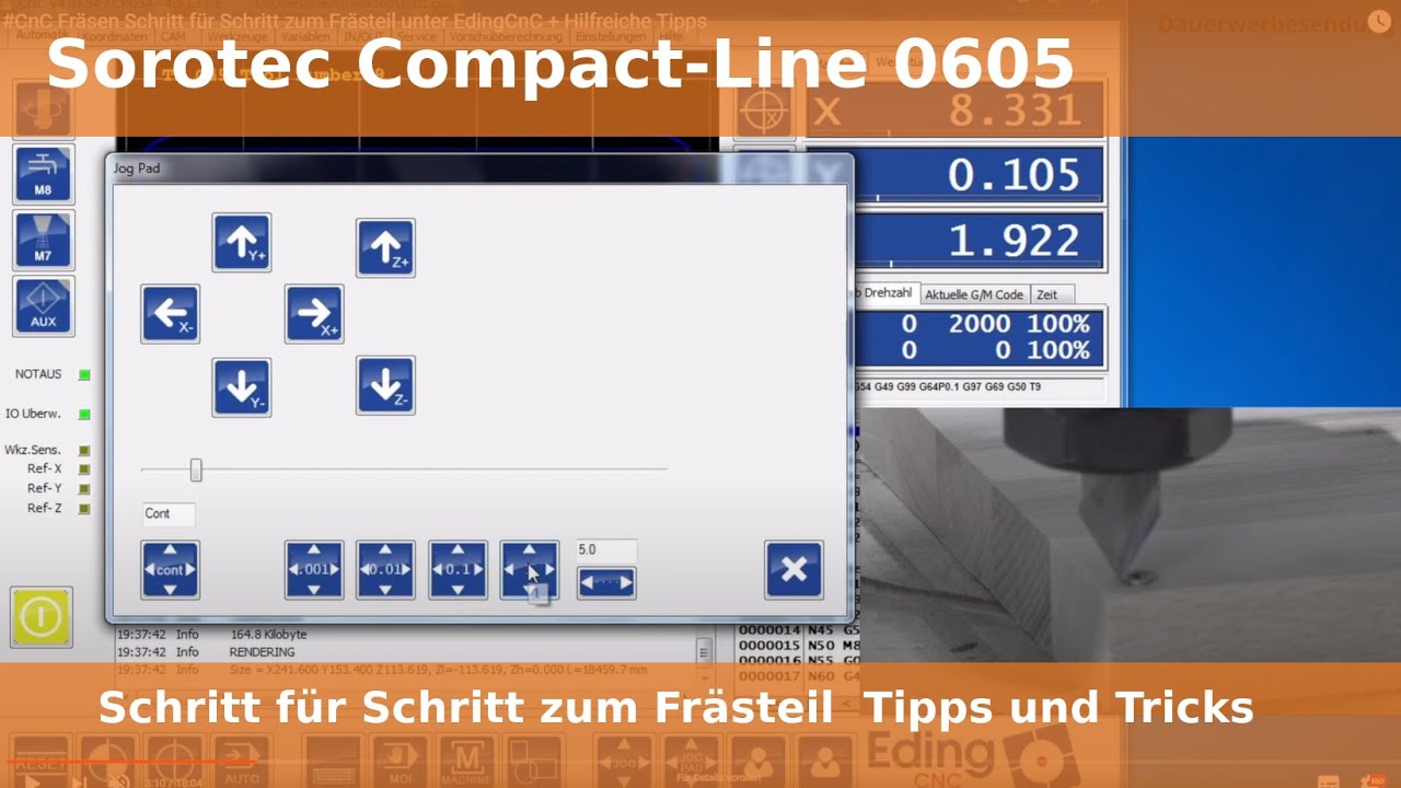 #CnC Fr&auml;sen Schritt f&uuml;r Schritt zum Fr&auml;steil unter EdingCnC + Hilfreiche Tipps