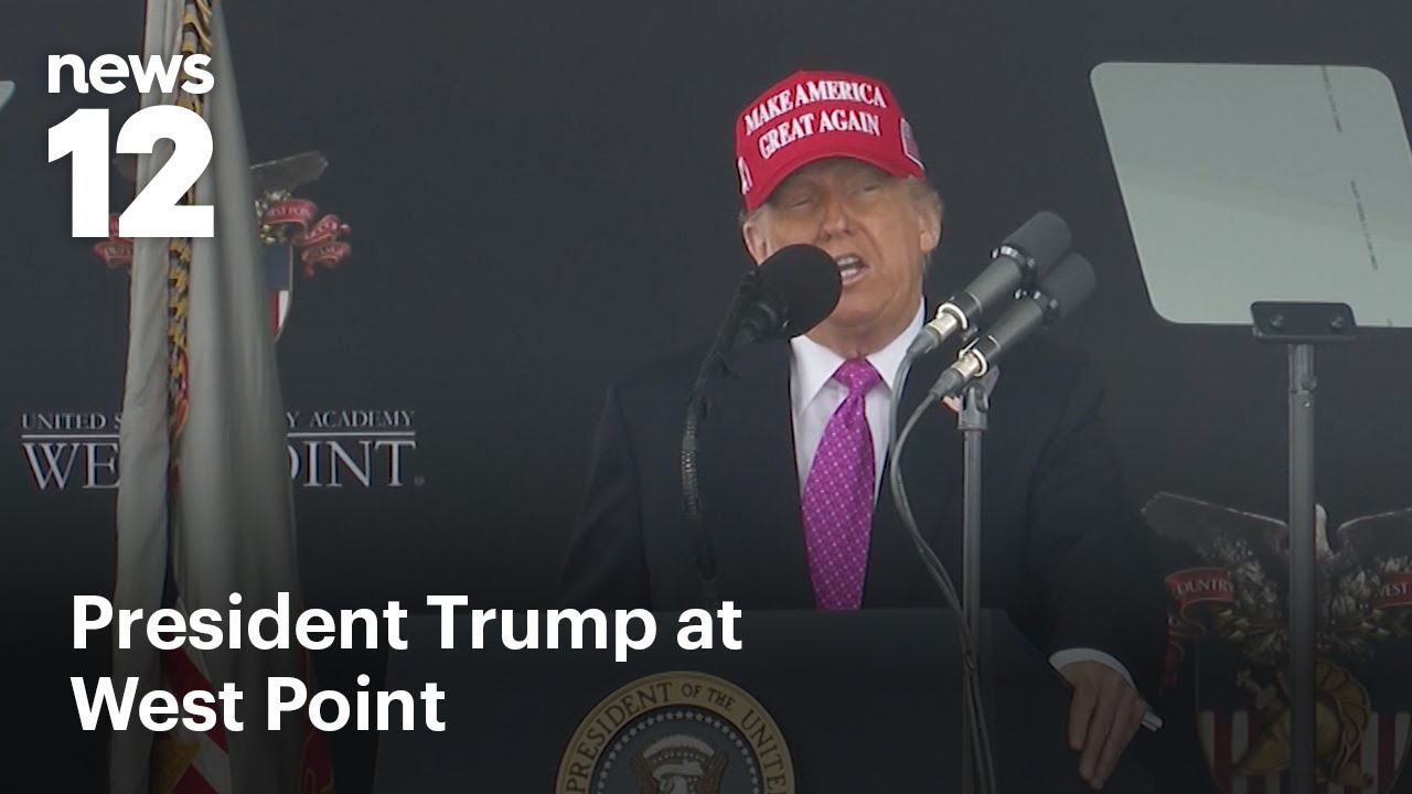 President Trump goes off-script at West Point commencement speech, brings cadets on stage | News 12