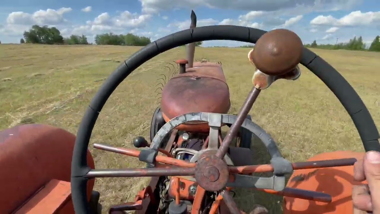 Raking hay on Alis