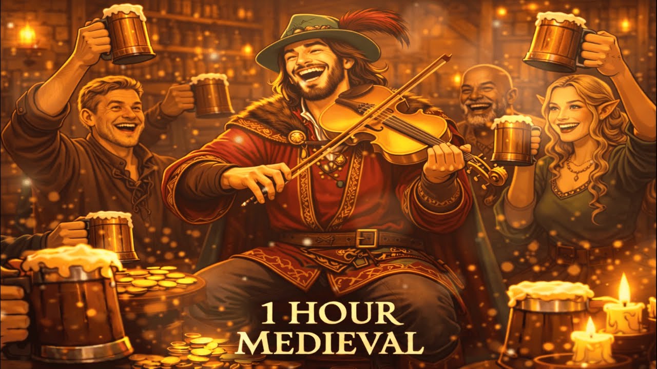 Medieval Tavern Music | Cozy Peaceful Fantasy RPG Ambience (1 Hour)