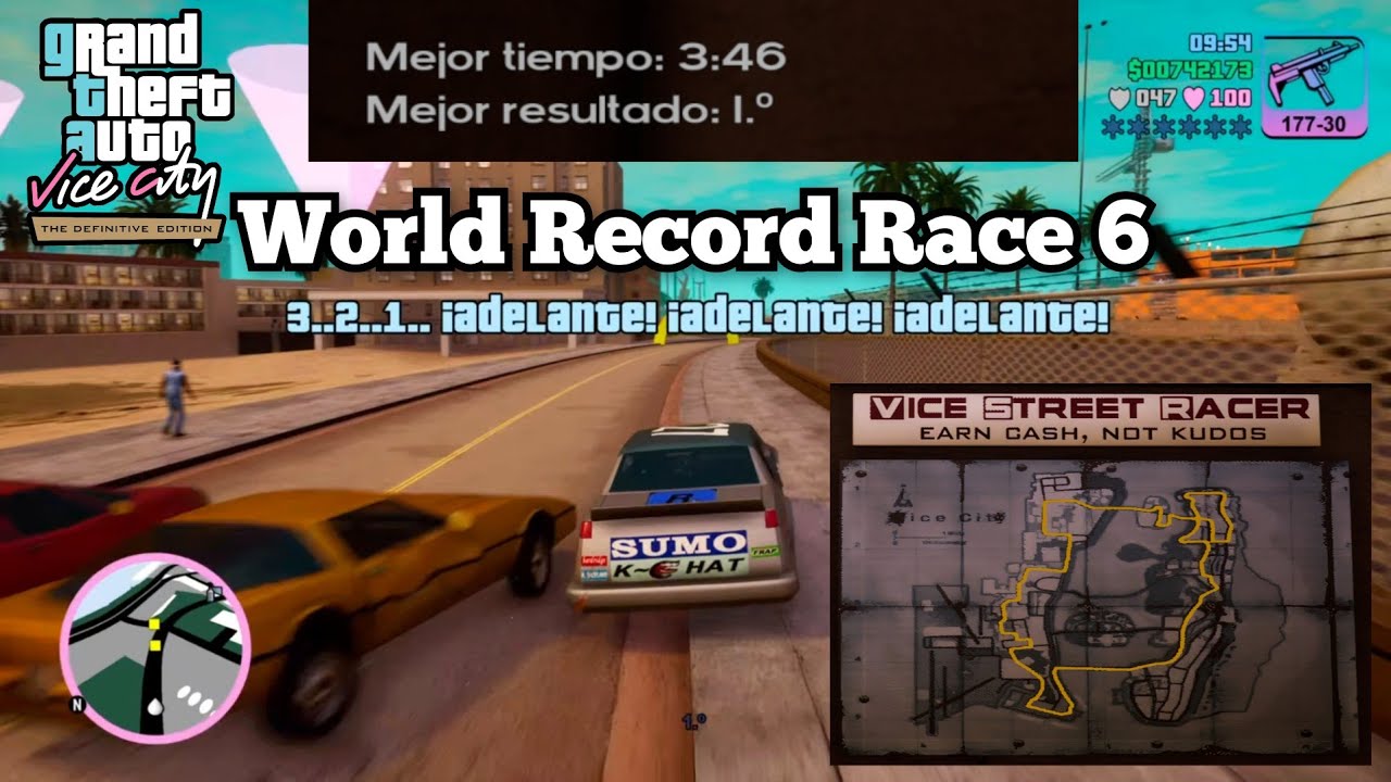 GTA Vice City World Récord RACE 6/ V.C Endurance/ Carrera 6/ Aguante En V.C (The Definitive Edition)