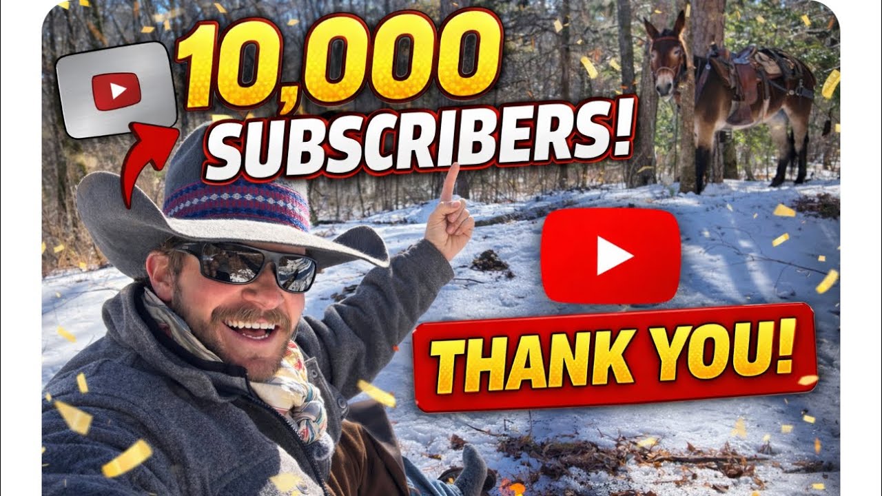 SNOWY MULE RIDE| 10,000 SUBSCRIBERS!