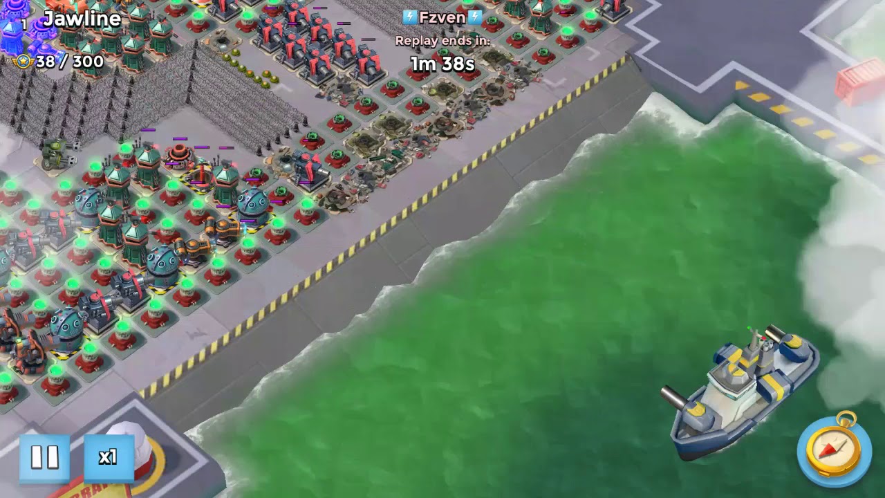 Boom Beach Duplexity 300 Jawline 5 hits