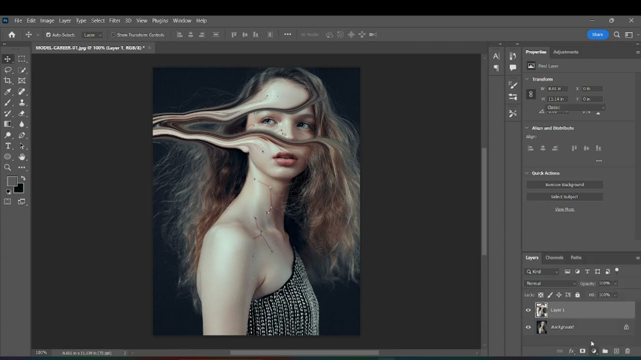 Photoshop Tutorial | Melting Effect | Photo Manipulation | Photo Effect