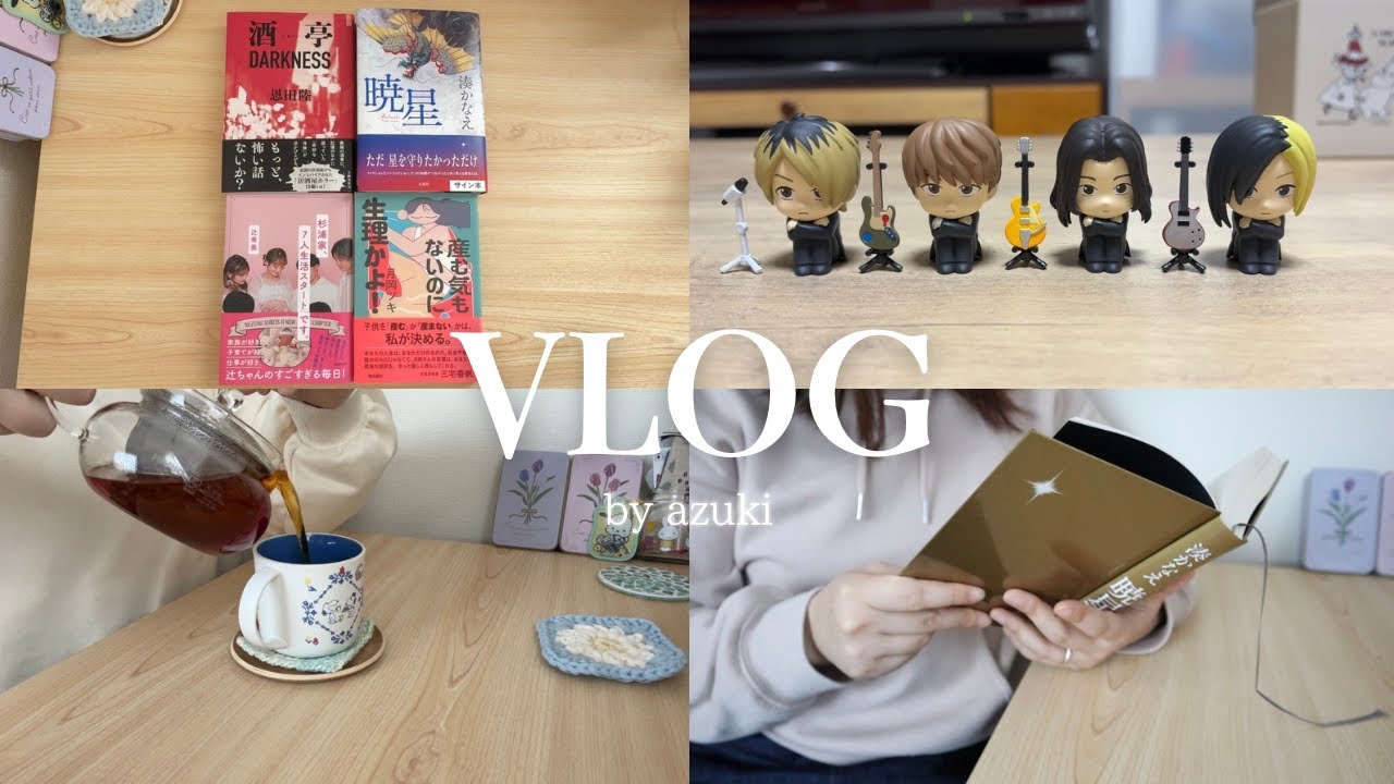【vlog】読書モチベ爆上がりの時の購入本たち📚｜お土産の紅茶を飲みながら日記を書く優雅な朝🌿