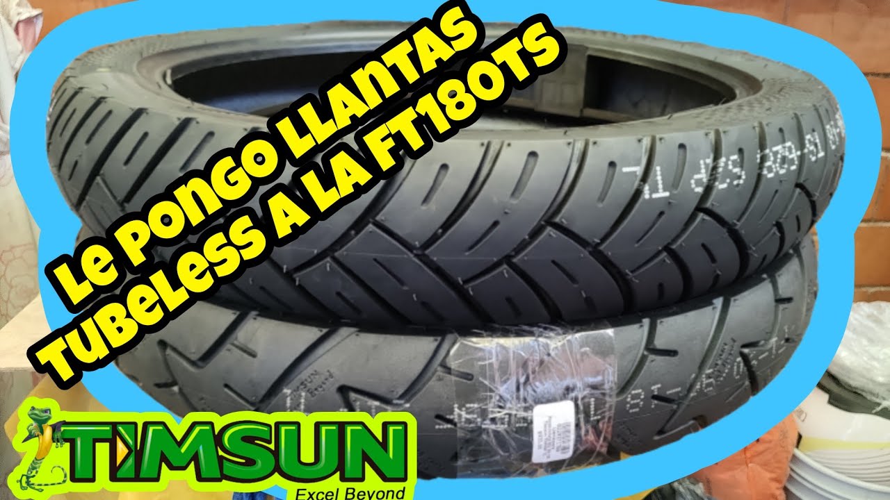 Cambio las llantas de camara a la FT180TS por unas tubeless (sin cámara) #Timsun  #Italika #FT180TS