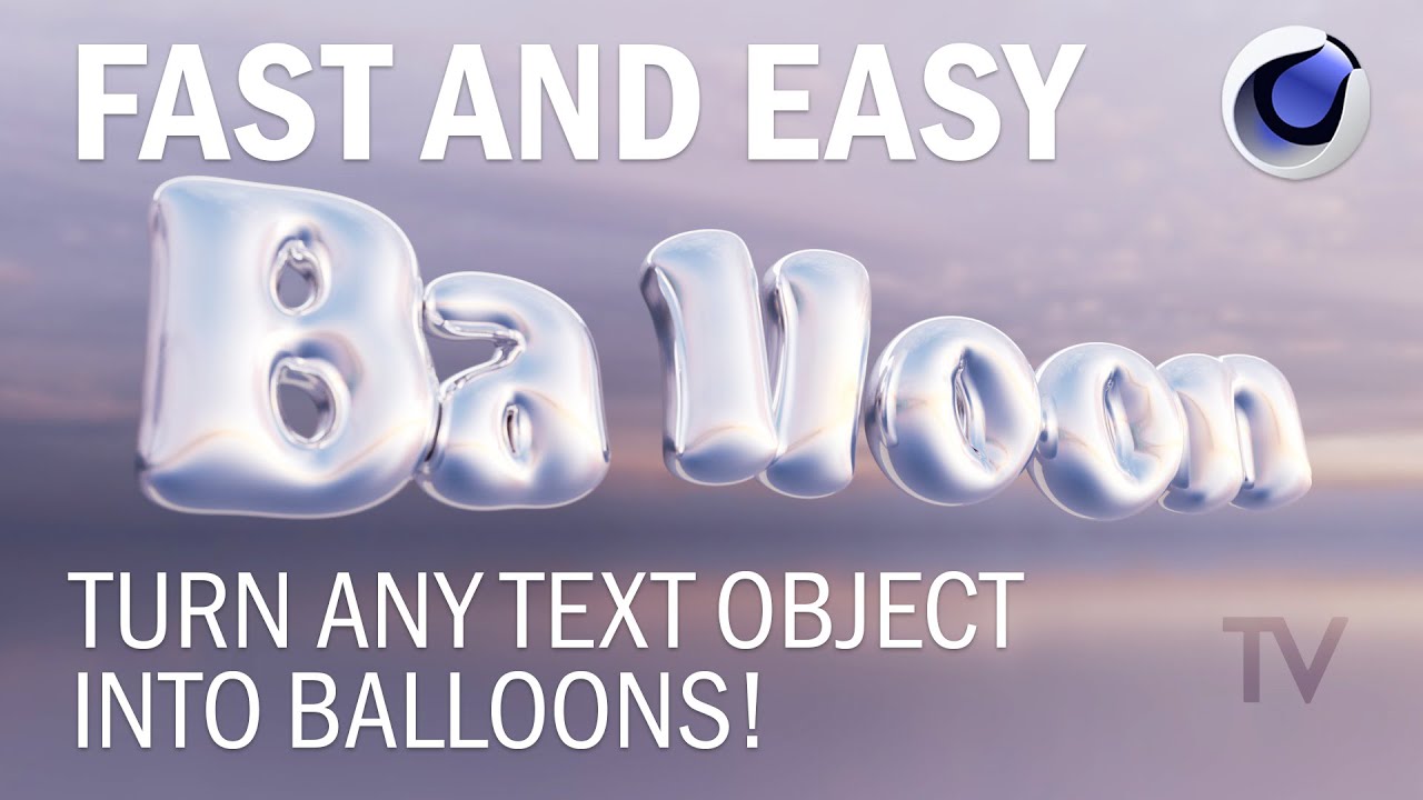 Cinema 4D Balloon Text | Easy Cloth Simulation Technique