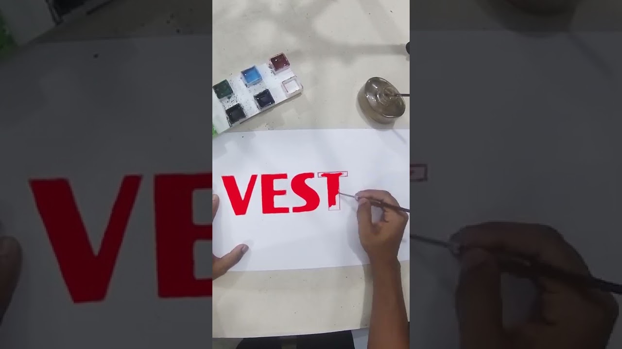 How to draw the Vestel logo 