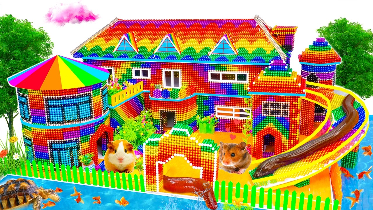 How To Build The Amazing Digital Circus With Giant Rainbow Slide And Underground Swimming Pool