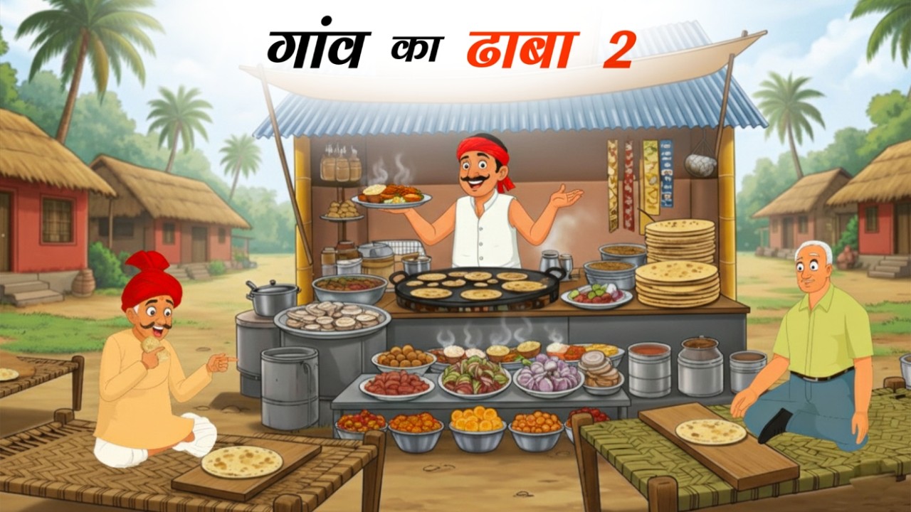 गाँव का ढाबा | GAON KA DHABA | HINDI KAHANIYA | CARTOON STORY | HINDI STORIES