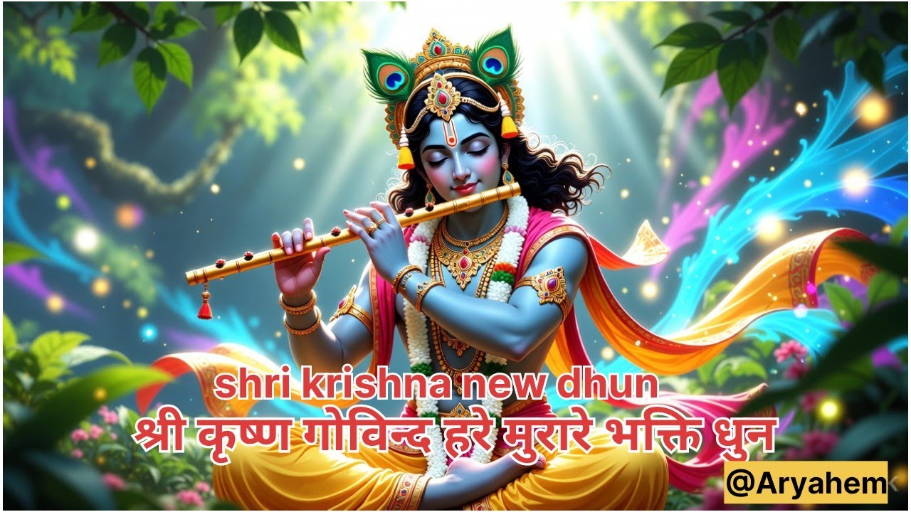 श्री कृष्ण गोविन्द हरे मुरारे 🙏 | राधे कृष्ण भक्ति धुन | शांतिदायक कृष्ण भजन | 432Hz ध्यान संगीत