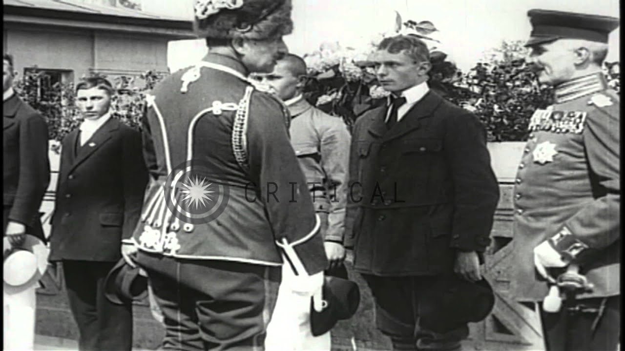 Kaiser Wilhelm II dedicates Germany's new Olympic Stadium on the 25th Anniversary...HD Stock Footage