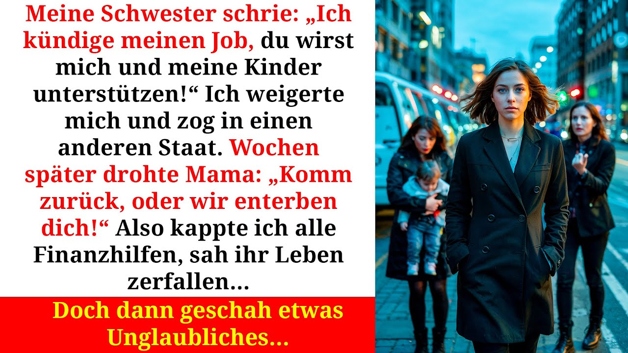 Meine Schwester zwang mich, ihr Leben zu finanzieren doch dann geschah DAS…