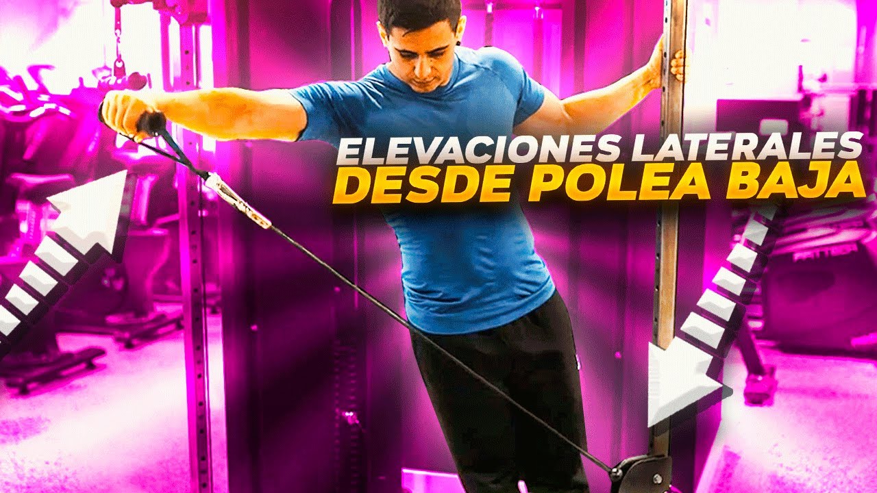 Gana MASA MUSCULAR en tus HOMBROS | Elevaciones laterales desde polea baja | GFit Coach
