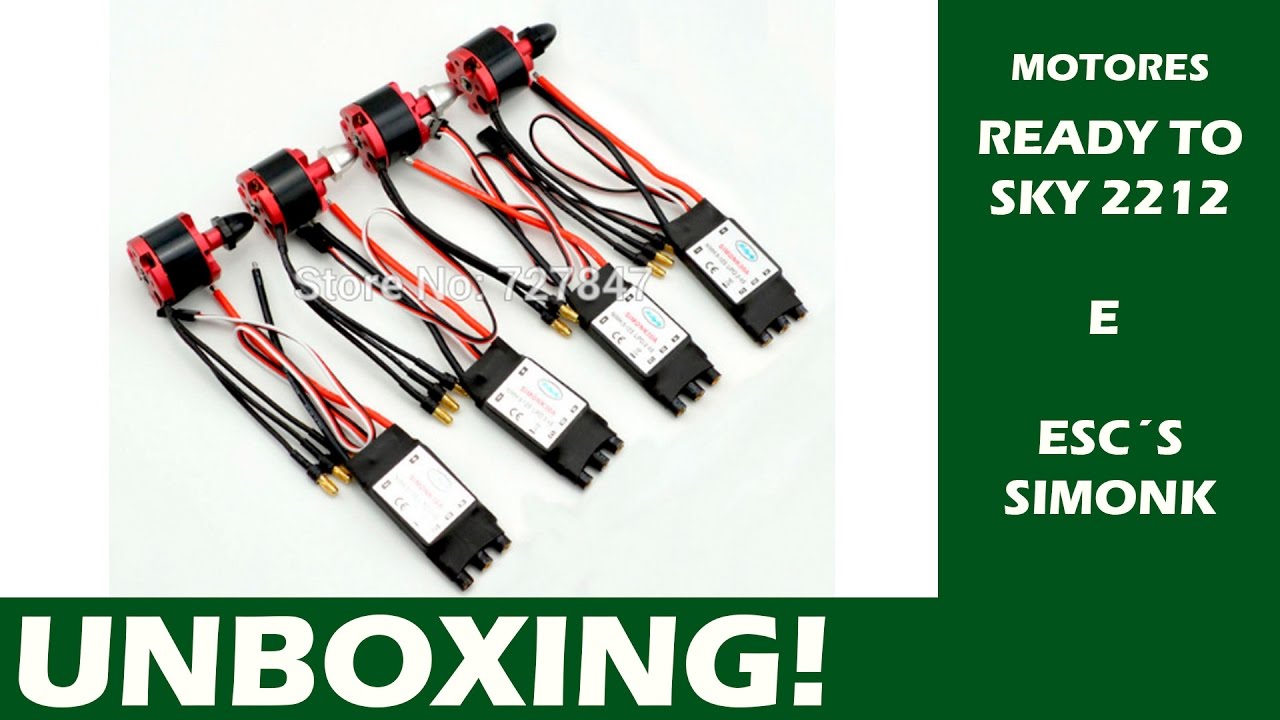 UNBOXING !!! KIT DE MOTORES PARA DRONE 2212 E ESCS
