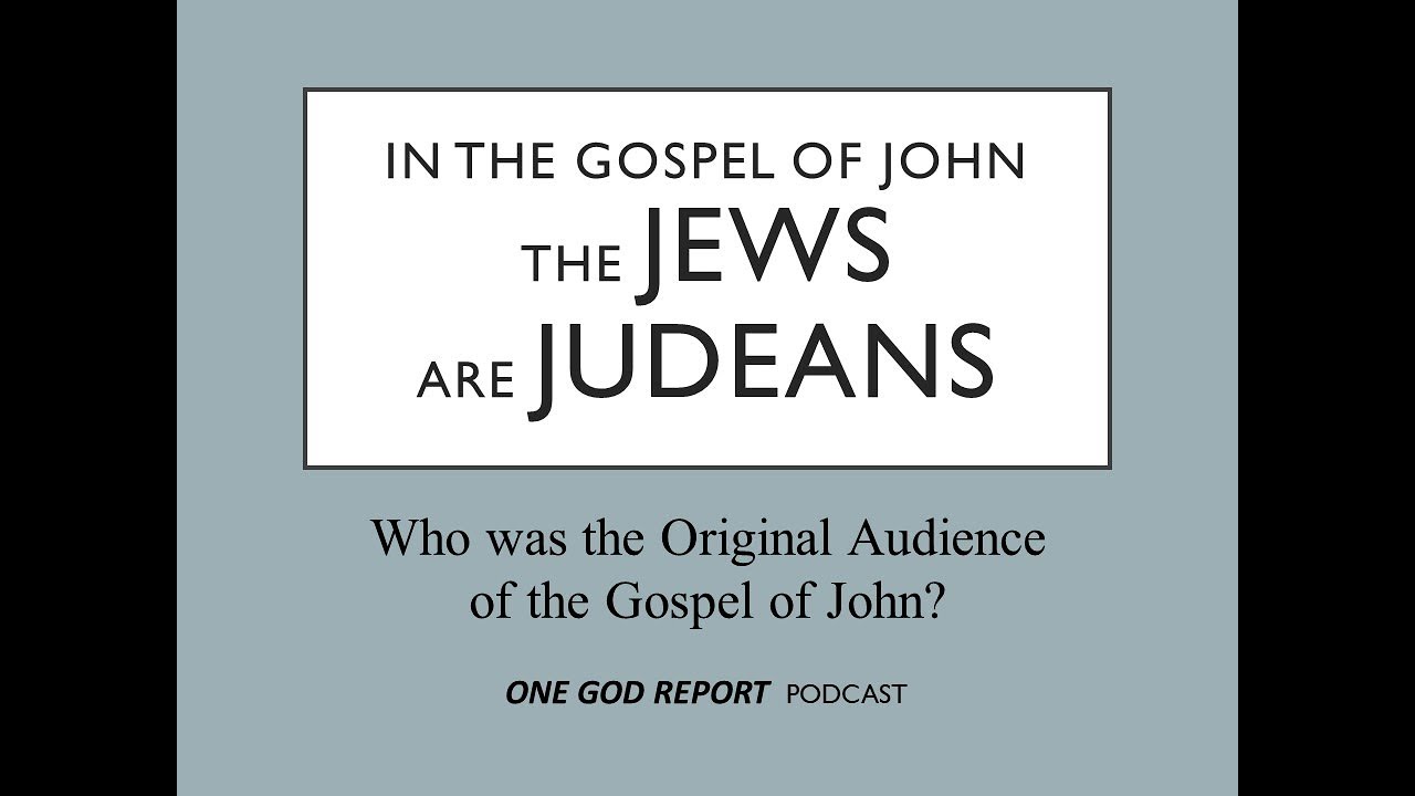 In the Gospel of John, the “Jews” are “Judeans” (Not all “Jews”)