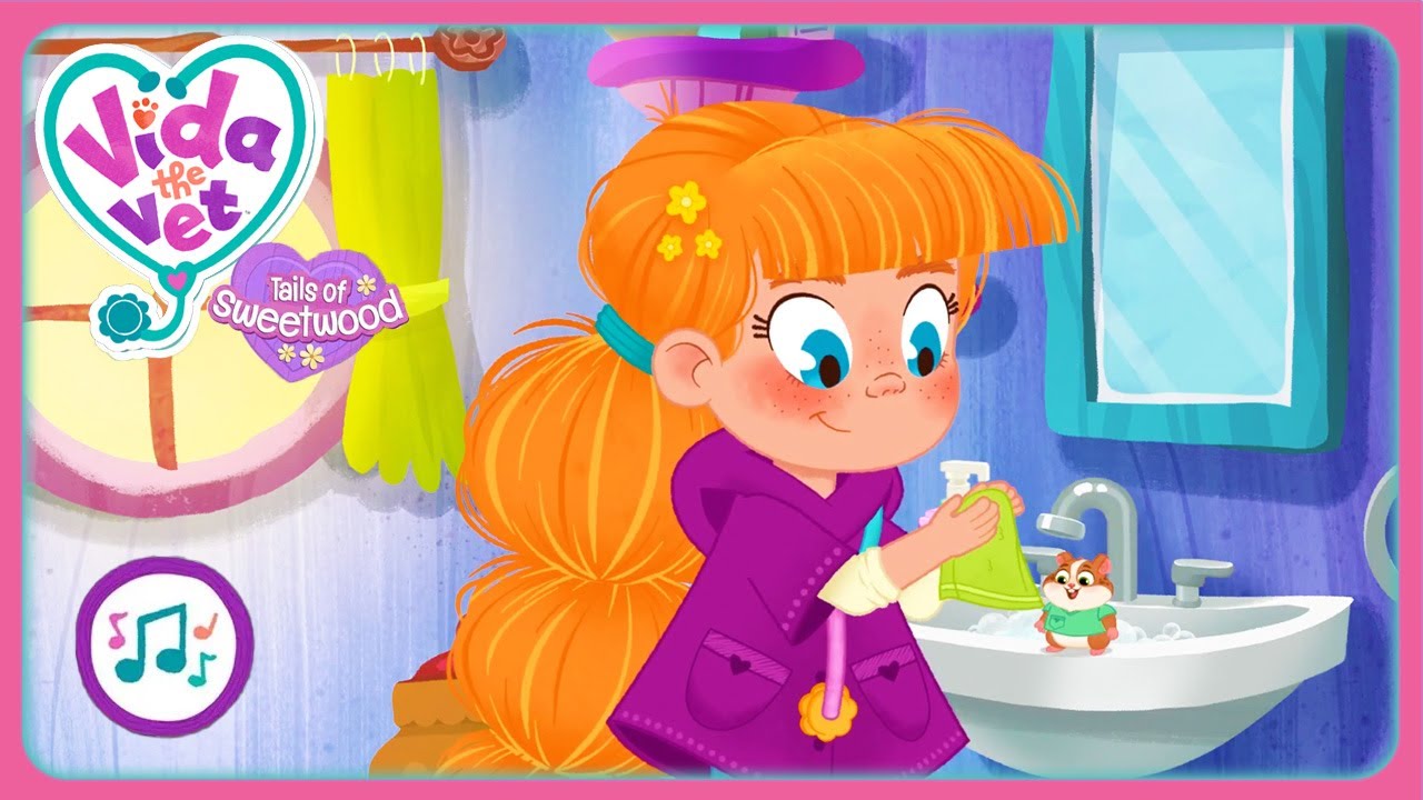 Vida's Wash Your Hands Song | Vida the Vet 🩺| Tails of Sweetwood 💜 | Songs for Kids 🎵
