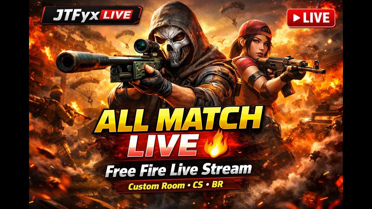 LIVE 🔴  FREE FIRE  AI MATCH  -JTFyx