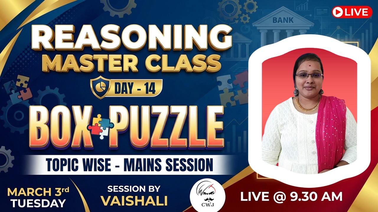 BOX PUZZLE | TOPIC-WISE REASONING SECTION | DAY - 14 | BANK & INSURANCE EXAM | VAISHALI