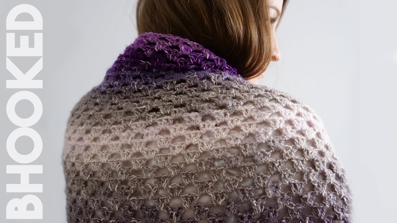 Crochet Shawl with Only One Skein of Yarn Step-by-Step