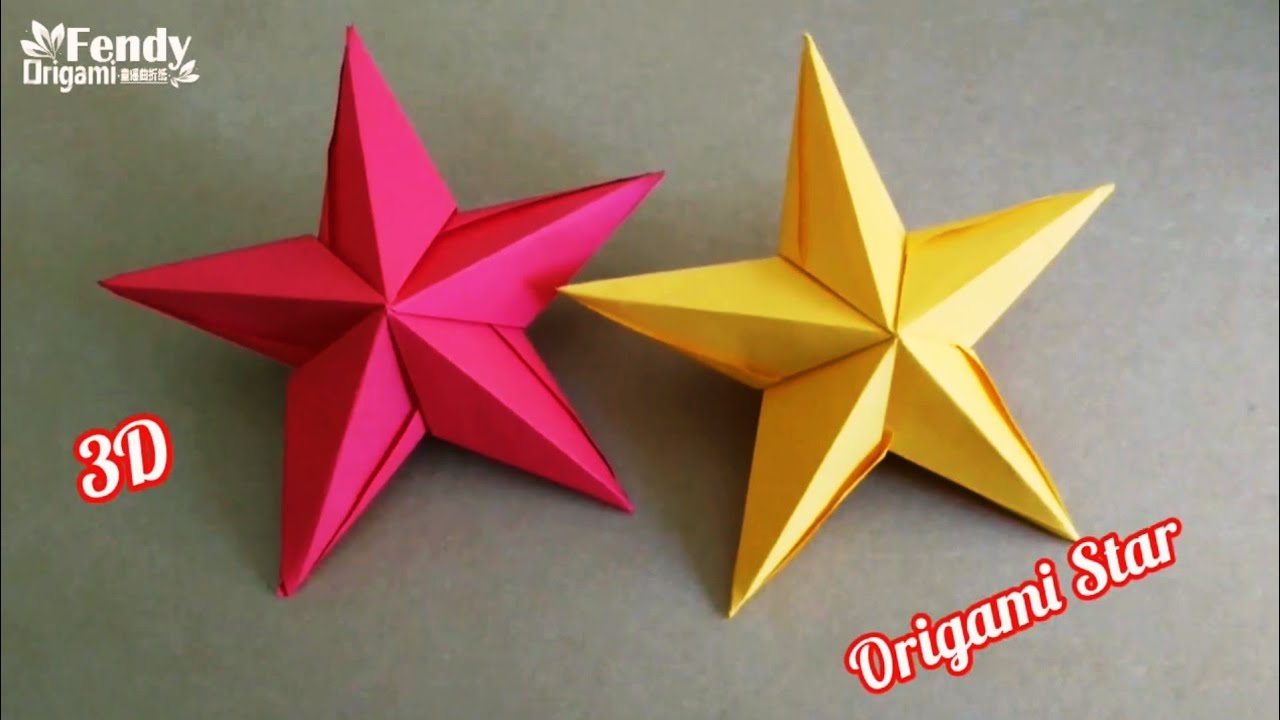 Origami Modular 3D Star/ Paper 5-Point Star for Christmas 折纸五角星