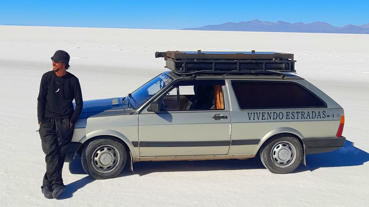 235 km dentro do SALAR de UYUNI perdi uma peça do carro e não consegui abastecer