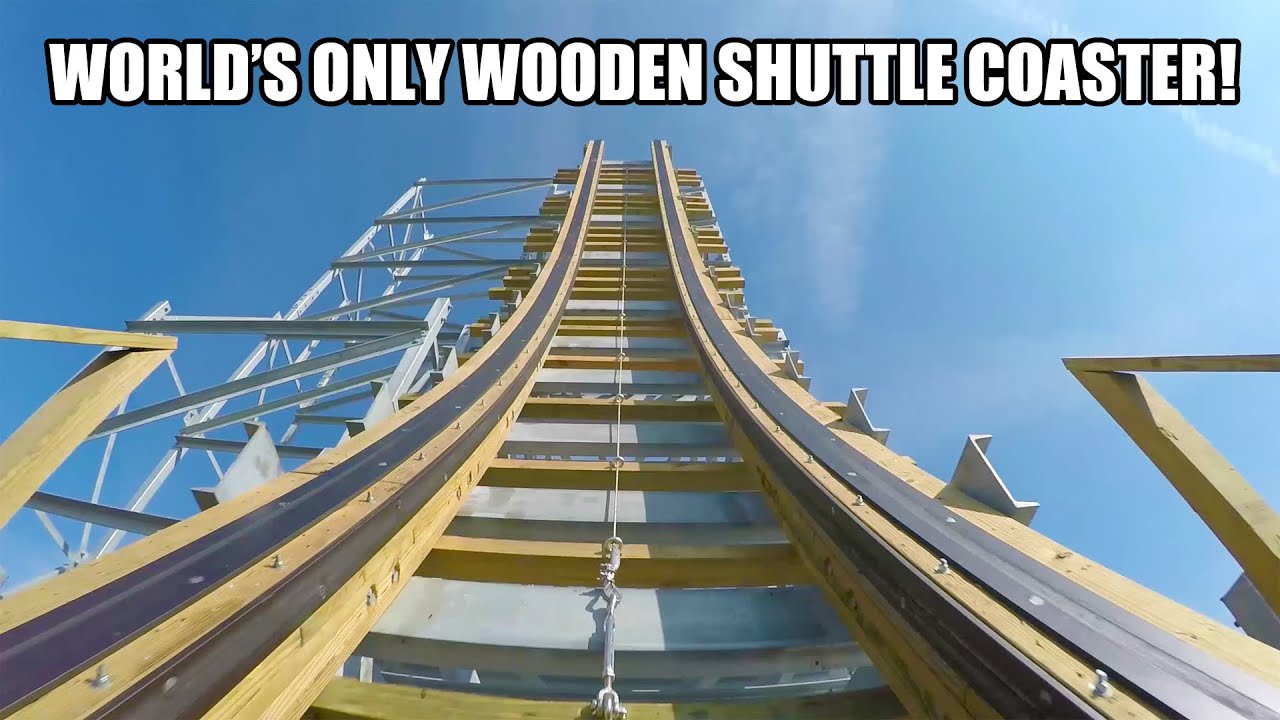 Switchback Wooden Shuttle Roller Coaster REAL POV 60FPS ZDT's Amusement Park Texas