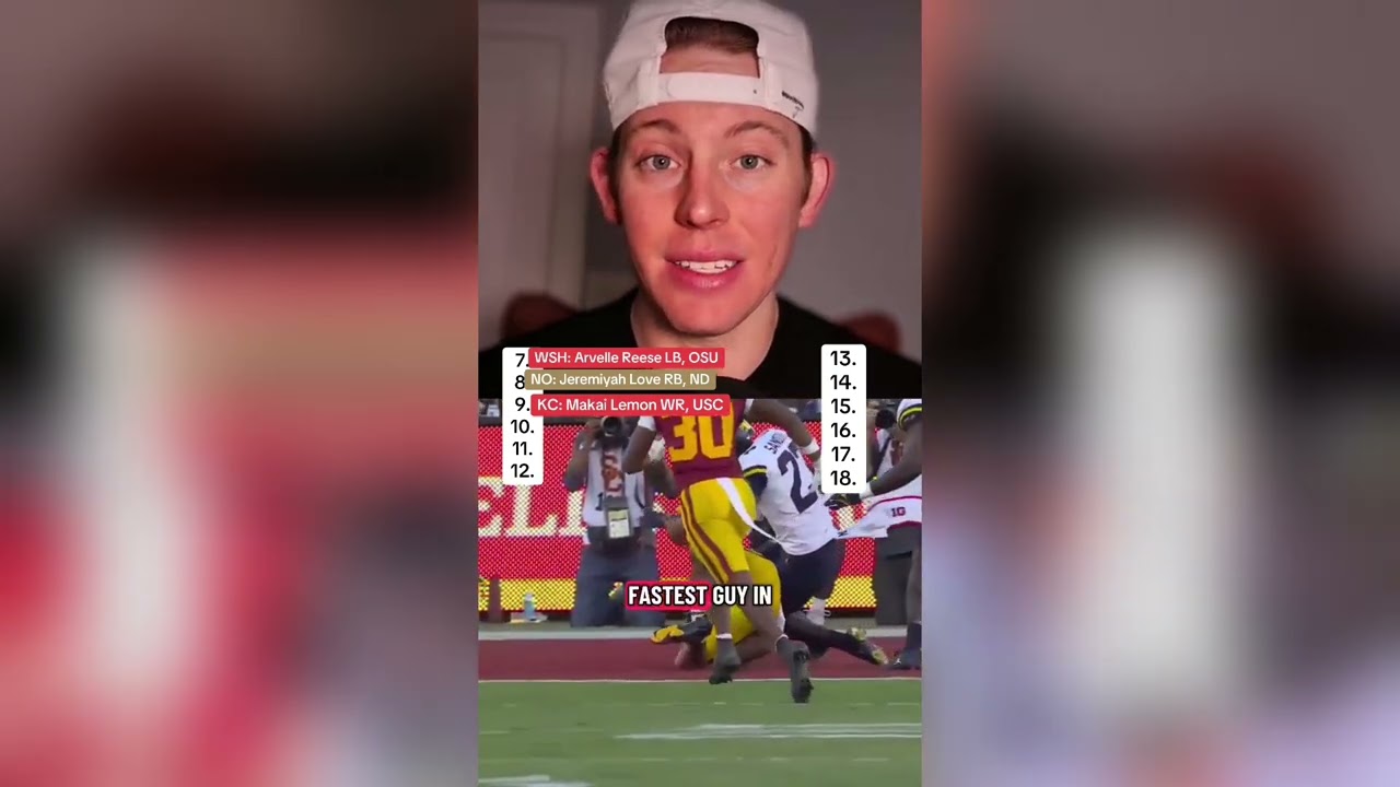 NFL MOCK POST NATTY LEMON TO THE CHIEFS??? #makailemon #chiefskingdom #nfldraft #nflmockdraft #fyp