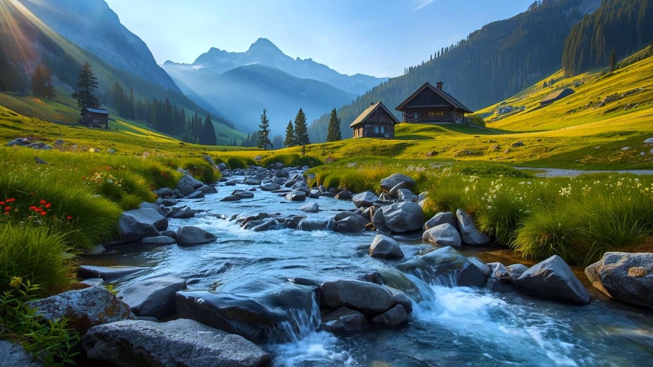 Ambient Piano Melodies with River Sounds for Meditation, Deep Relaxation and Sleeping