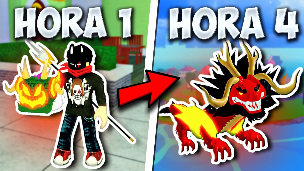 Testei a Dragon do Blox Fruits por 24 Horas