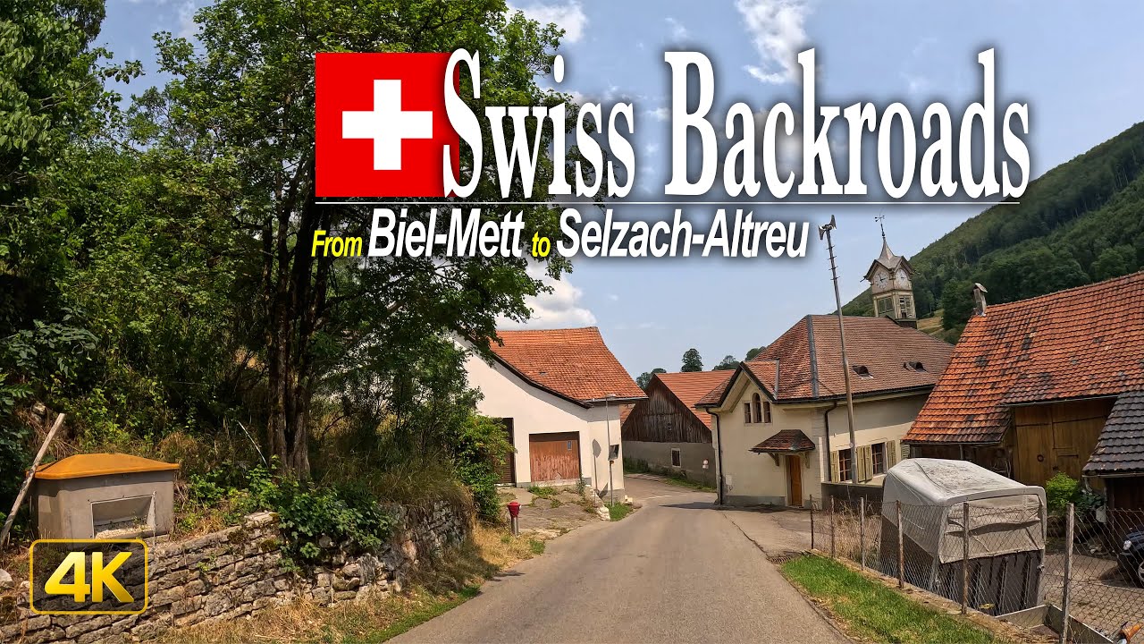 Scenic backroad drive in Switzerland 🇨🇭 Driving from Biel-Mett to Selzach-Altreu