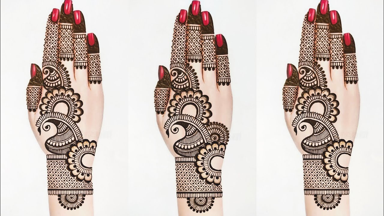 मेहंदी डिजाइन easy | Easy mehndi design back hand | Arabic mehndi design | Mehandi designs | mehandi