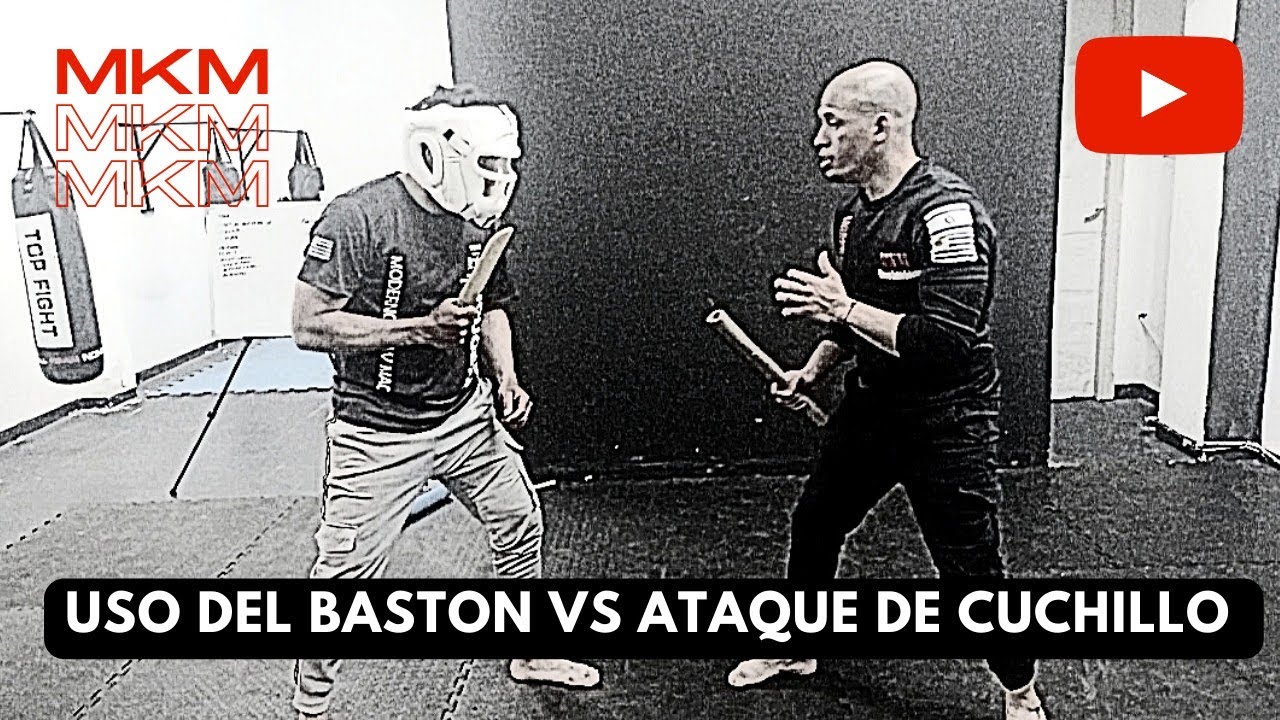 🟢USO DEL BASTON VS ATAQUE DE CUCHILLO🔪🔪 en el KRAVMAGA MODERNO #modernokravmaga, #defensapersonal