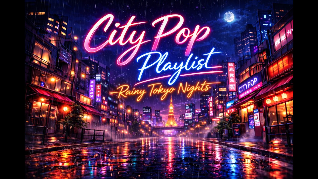 Rainy Tokyo Nights 🌧️ City Pop Night Drive Playlist
